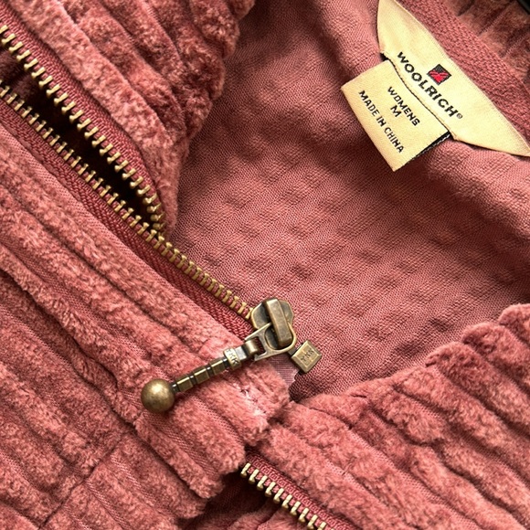 Woolrich cotton corduroy zip front jacket, hazelberry deep dusty rose - Picture 8 of 9